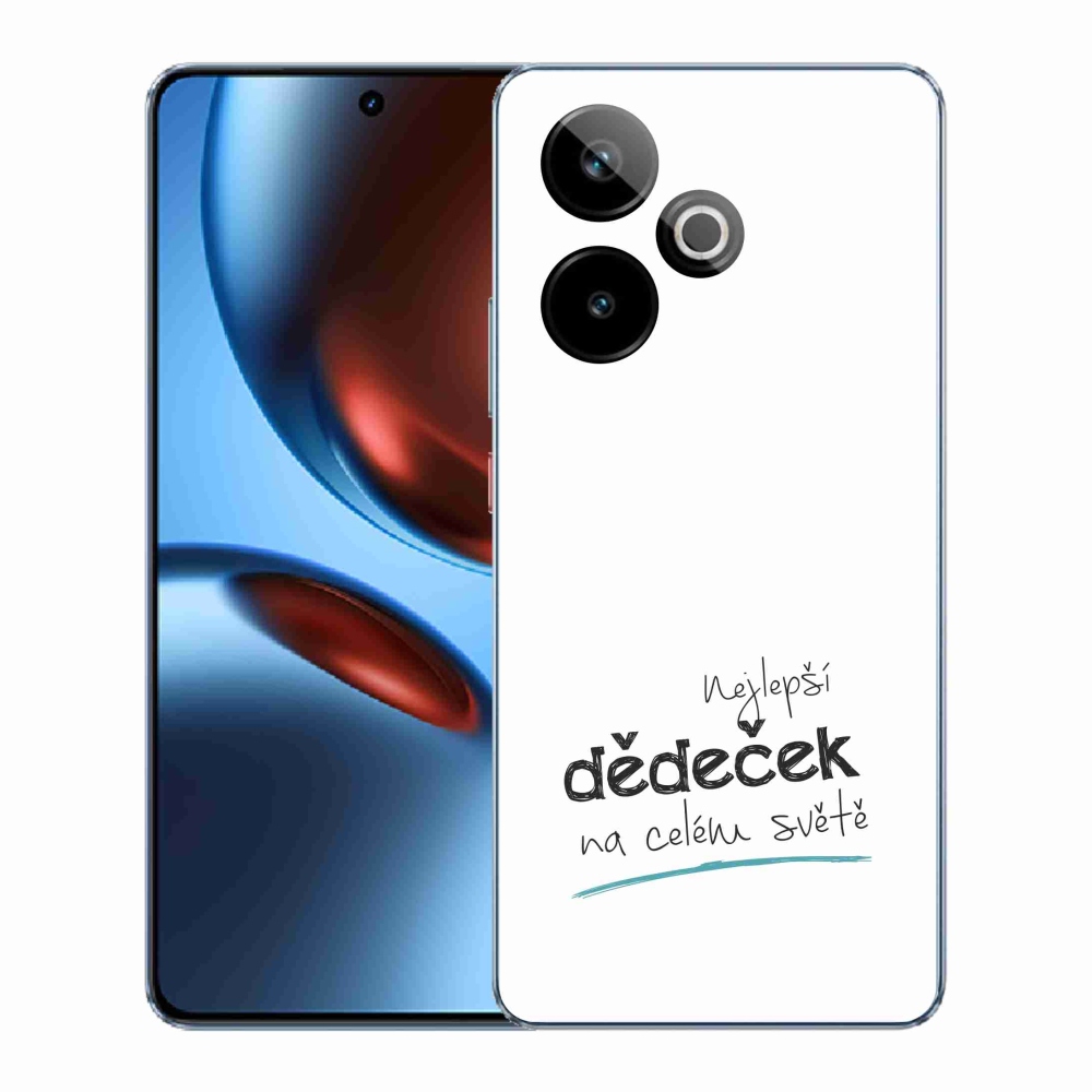 Gelový kryt mmCase na Realme GT 7 5G/GT 7T 5G - nejlepší dědeček 3 bílé pozadí