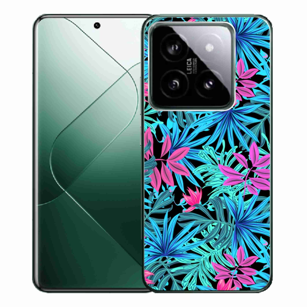 Gelový kryt mmCase na Xiaomi 14 Pro - květiny 3