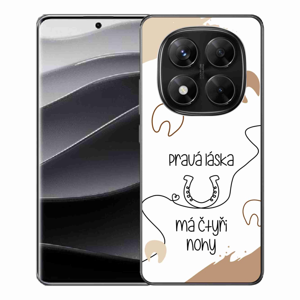 Gelový kryt mmCase na Xiaomi Redmi Note 14 Pro 5G/Poco X7 5G - koňský motiv bílé pozadí