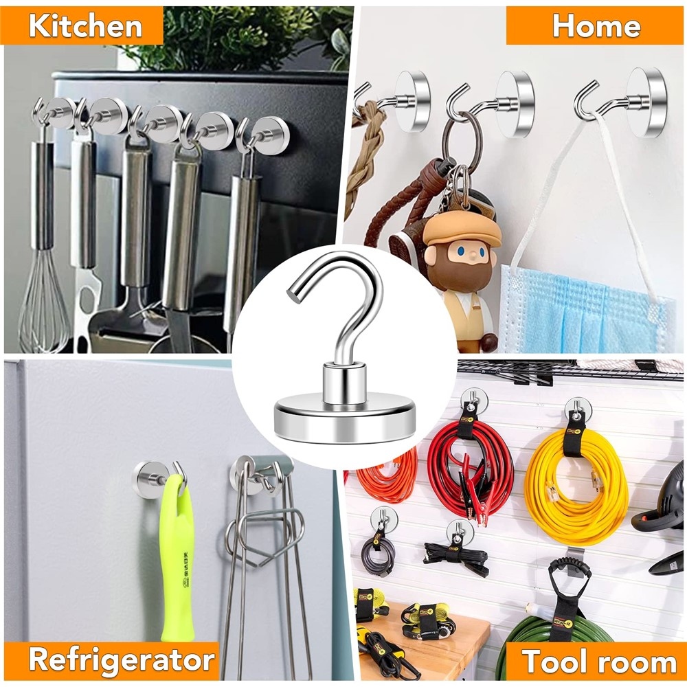 Závěsný ocelový magnetický háček s nosností 3 kg