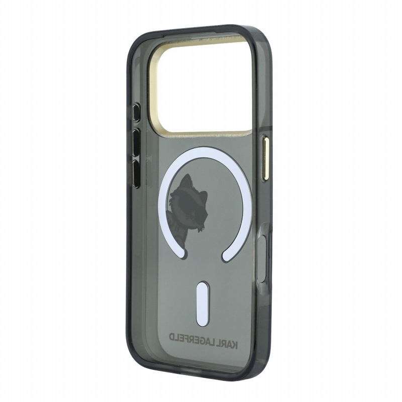 Karl Lagerfeld IML Choupette Peekaboo Magsafe Zadní Kryt pro iPhone 18 Pro Max Black