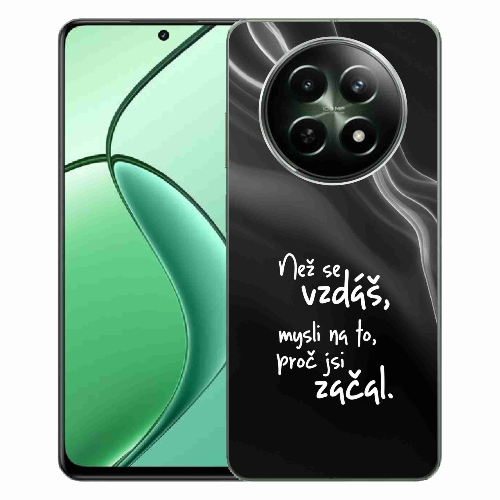 Gelový kryt mmCase na Realme 12 5G/12x 5G - citát 2 černé pozadí