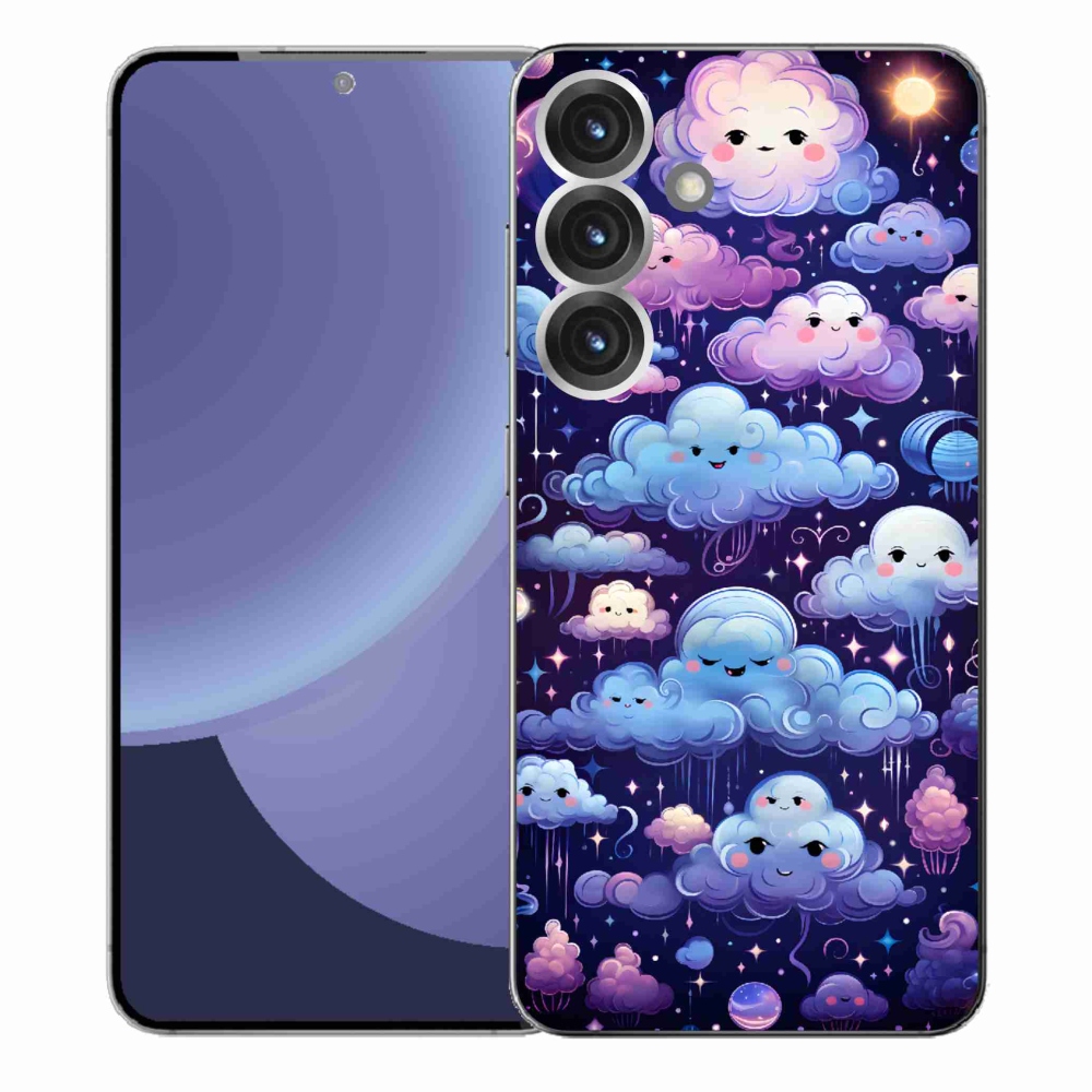 Gelový kryt mmCase na Samsung Galaxy S25+ - mráčky
