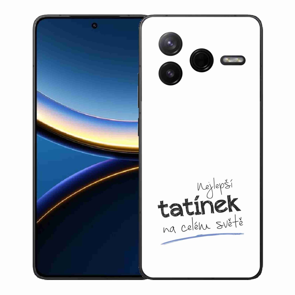 Gelový kryt mmCase na Xiaomi Poco F7 Pro - nejlepší tatínek 4 bílé pozadí