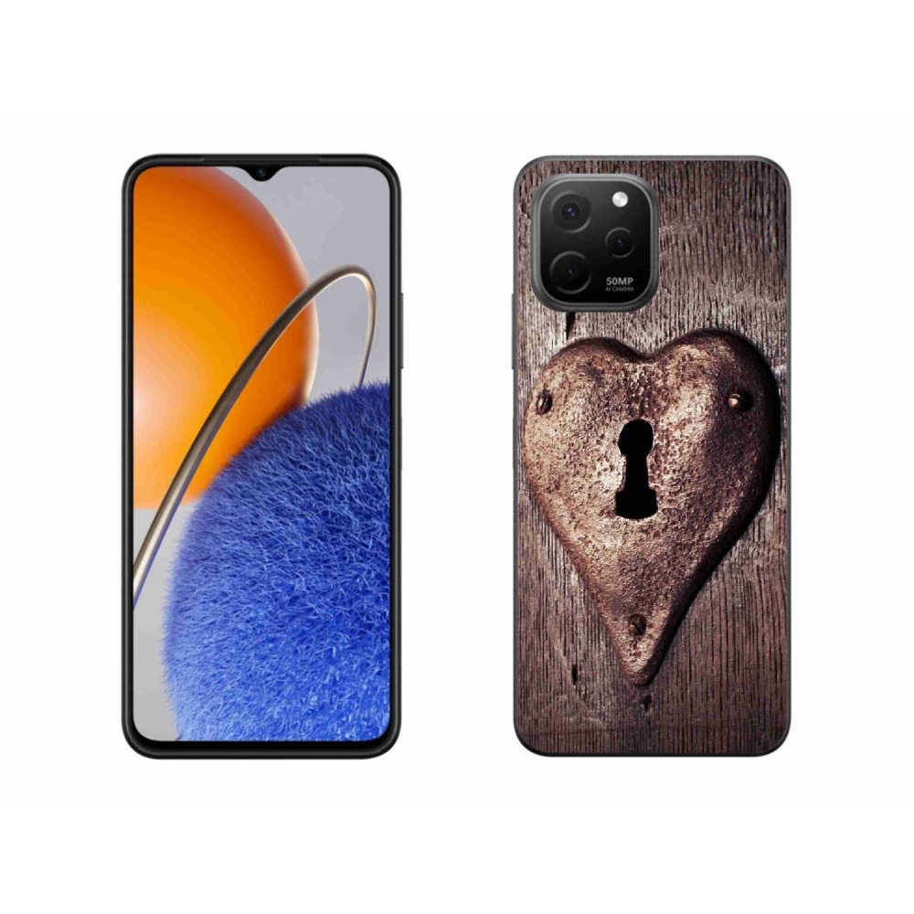 Gelový kryt mmCase na Huawei Nova Y61 - zámek ve tvaru srdce