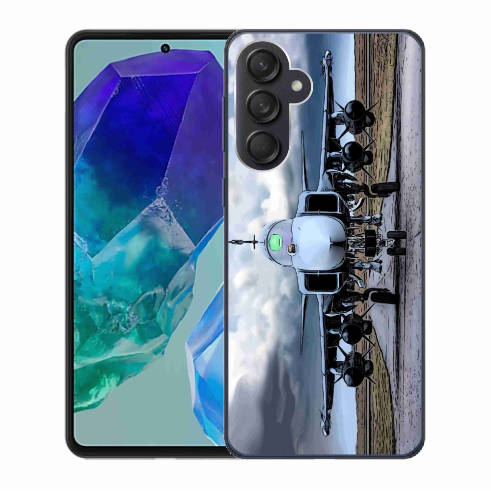 Gelový kryt mmCase na Samsung Galaxy M55 5G - vojenské letadlo