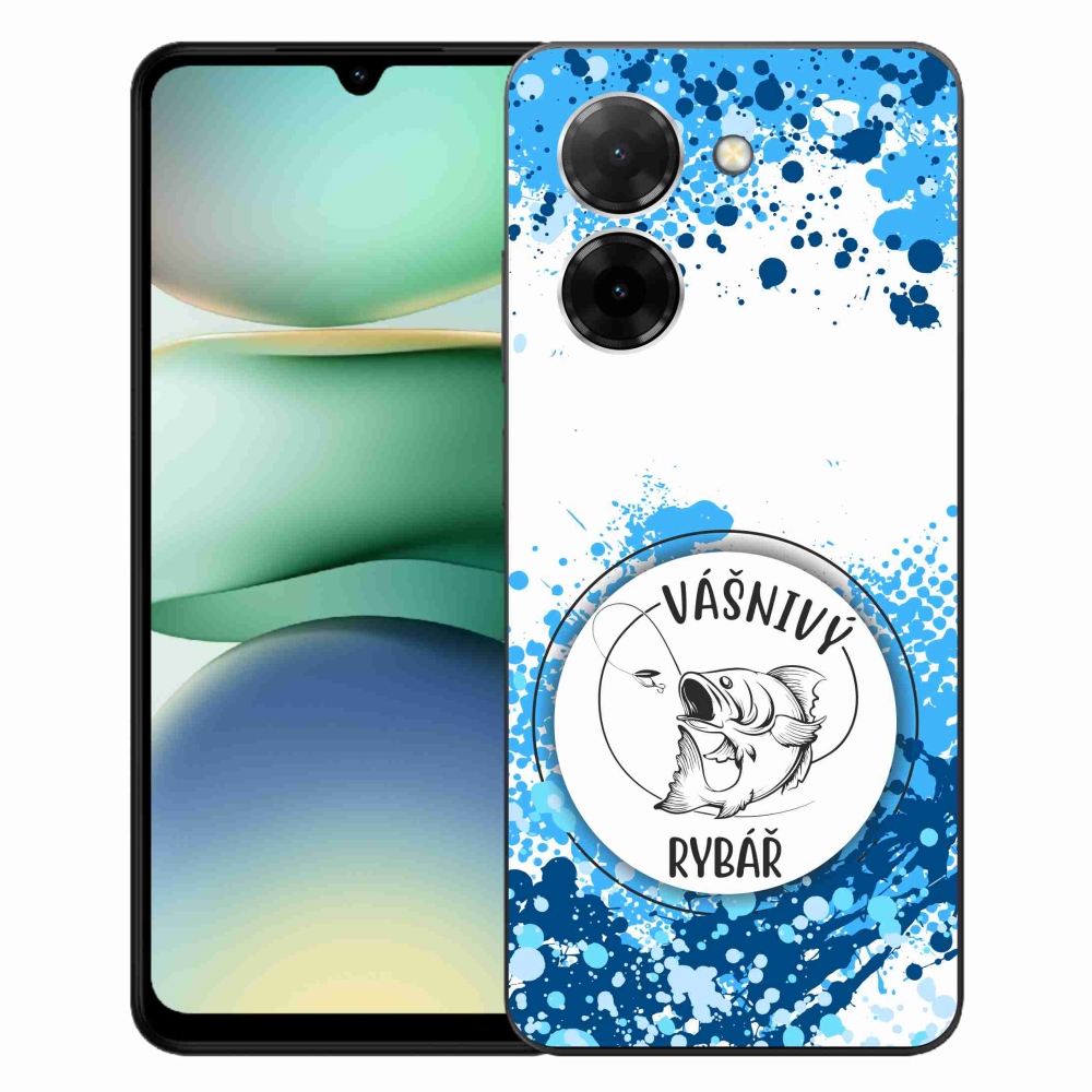 Gelový kryt mmCase na Xiaomi Redmi A5 (173.45x79.35x8.45mm) - vášnivý rybář bílé pozadí