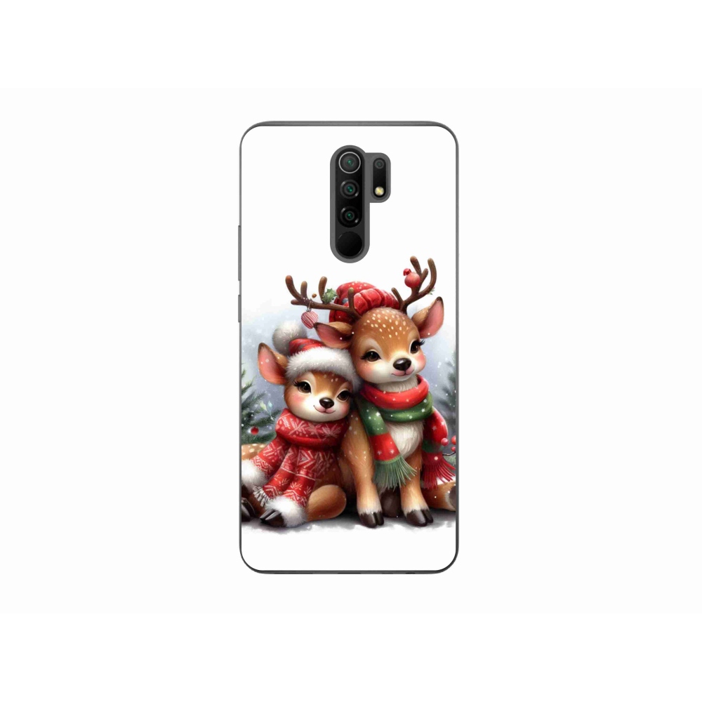 Gelový kryt mmCase na Xiaomi Redmi 9 - vánoční sobi