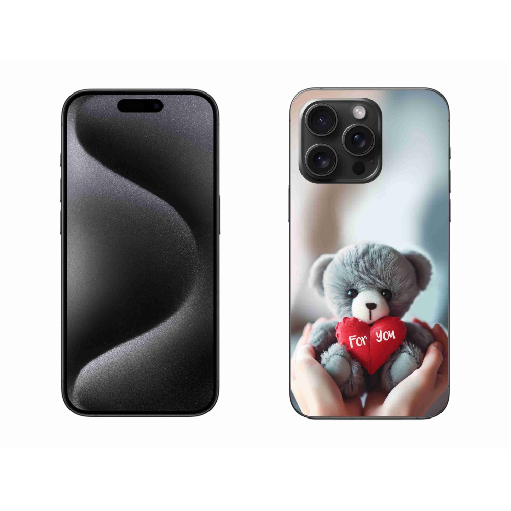 Gelový kryt mmCase na iPhone 15 Pro Max - medvídek pro zamilované