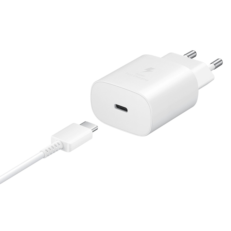 EP-TA800XWE Samsung 25W Cestovní nabíječka + USB-C Datový Kabel White