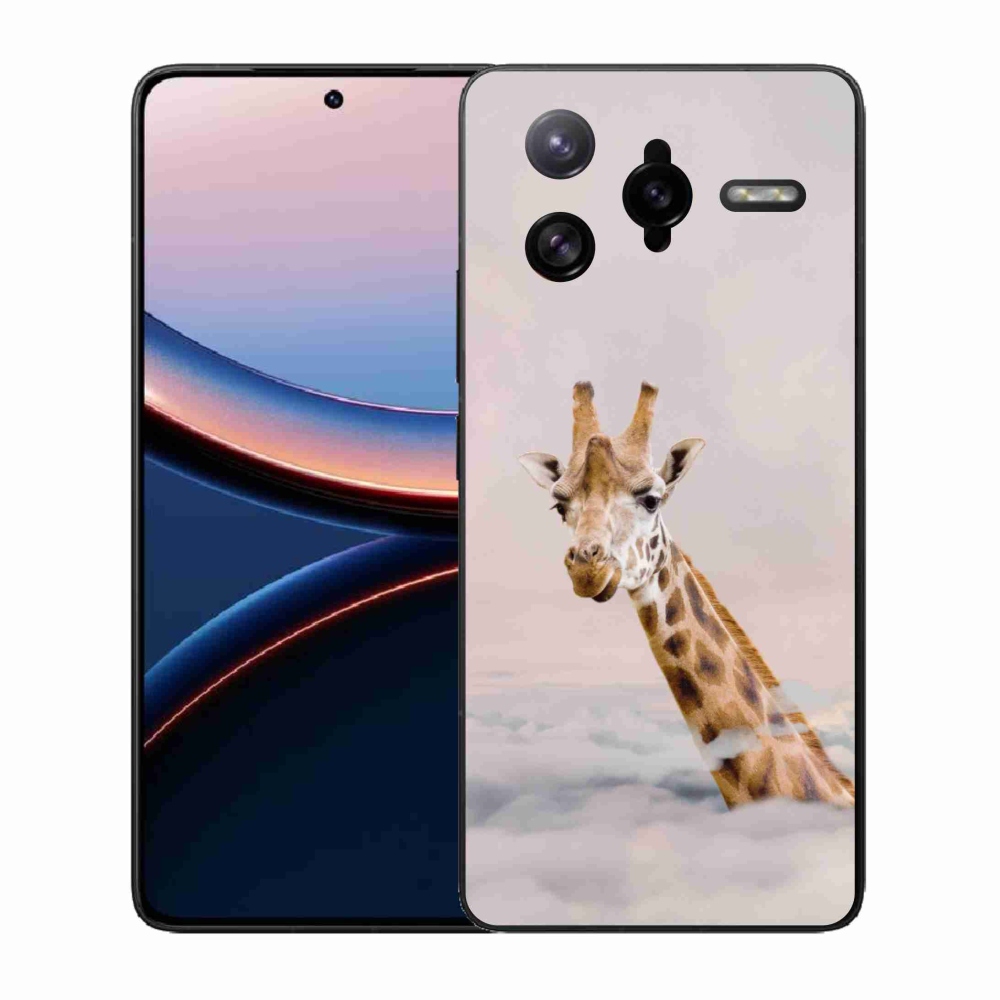 Gelový kryt mmCase na Xiaomi Poco F7 Ultra - žirafa v oblacích