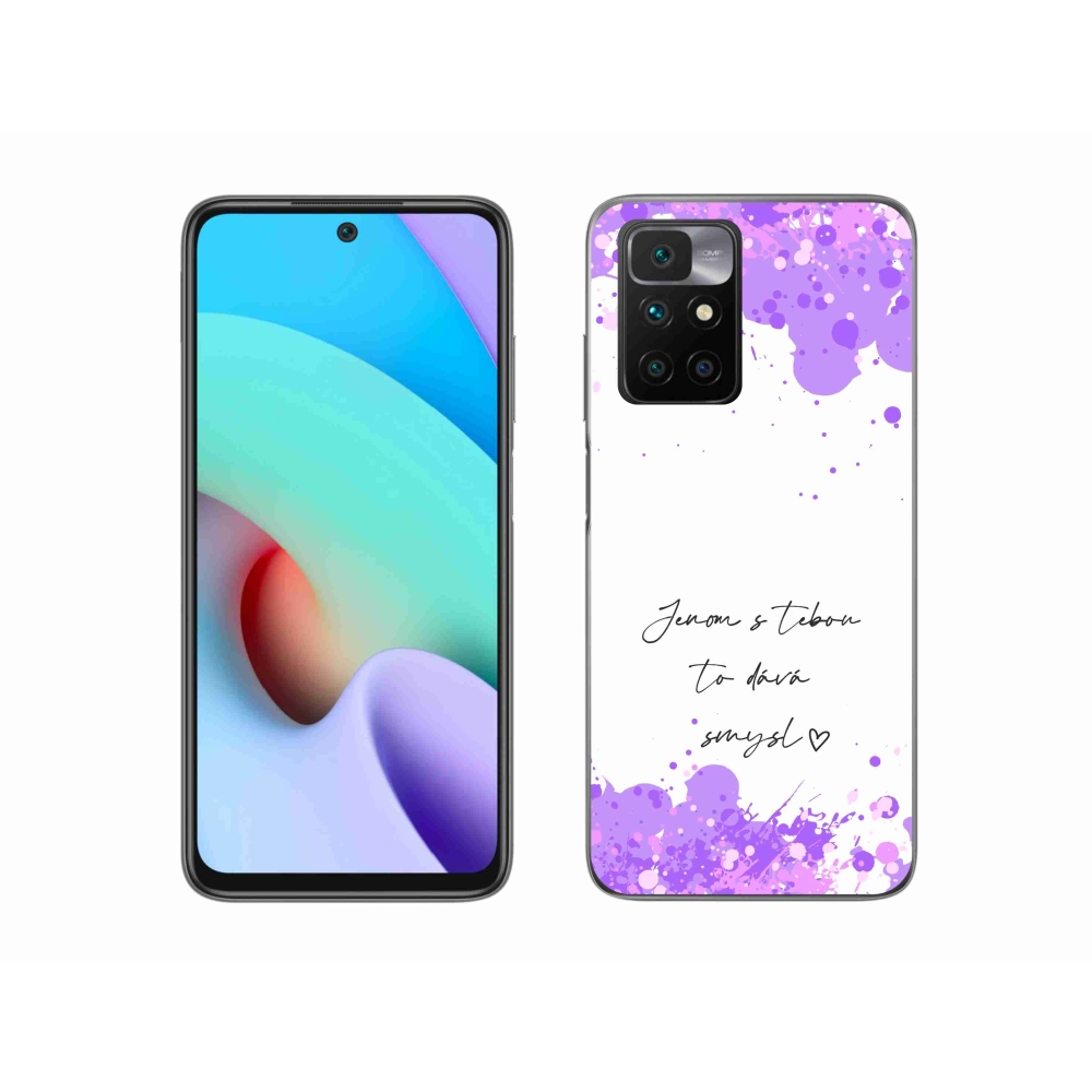 Gelový kryt mmCase na Xiaomi Redmi 10/Redmi 10 (2022) - zamilovaný text bílé pozadí