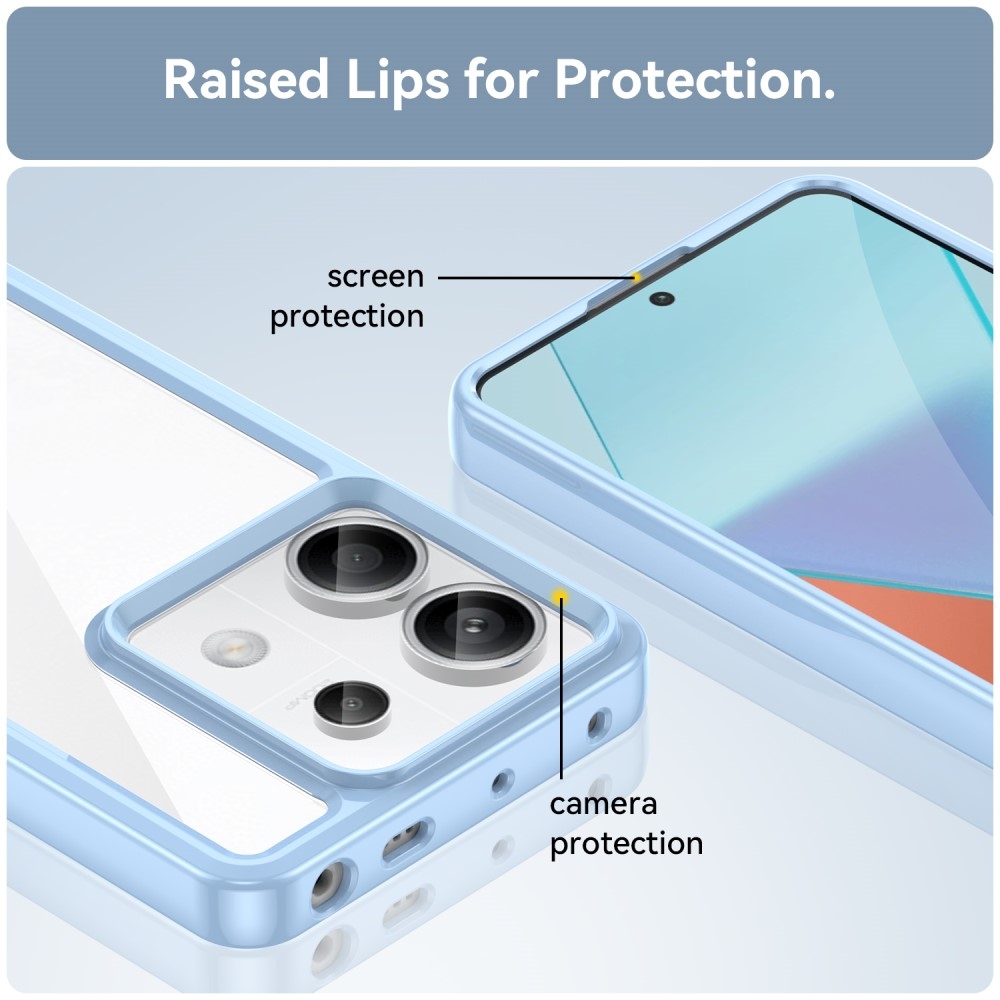 Gelový obal s pevnými zády na Xiaomi Redmi Note 13 Pro 5G/Poco X6 5G - modrý