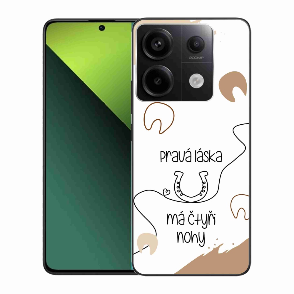 Gelový kryt mmCase na Xiaomi Redmi Note 13 Pro 5G/Poco X6 5G - koňský motiv bílé pozadí