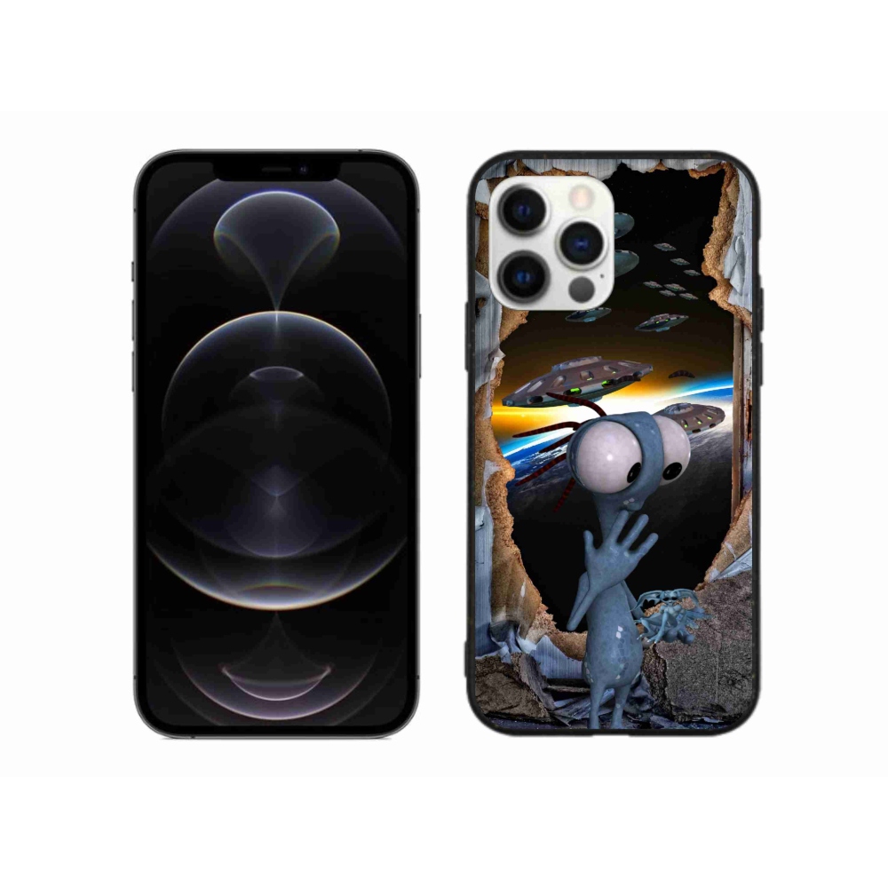 Gelový kryt mmCase na iPhone 12 Pro Max - mimozemšťan