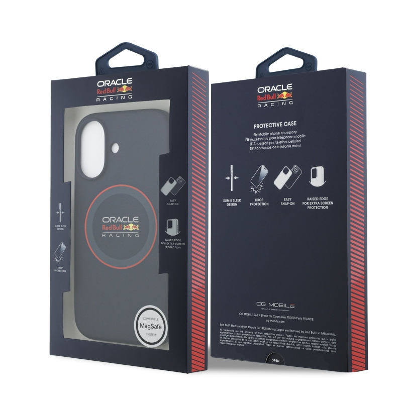 Red Bull Silicone Red Ring MagSafe Zadní Kryt pro iPhone 17 Navy