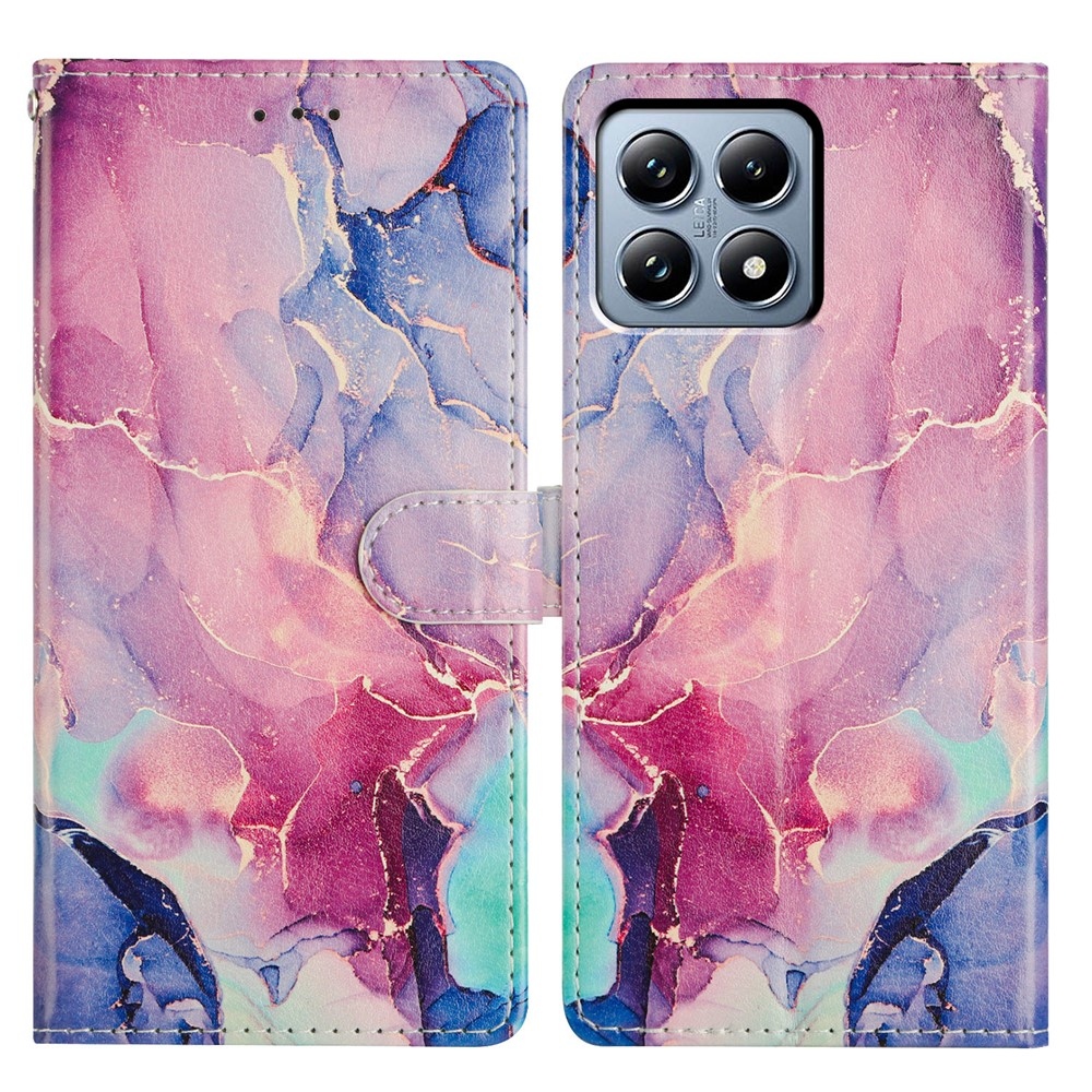 Secure knížkové pouzdro na Xiaomi 15T Pro - růžovozelený mramor