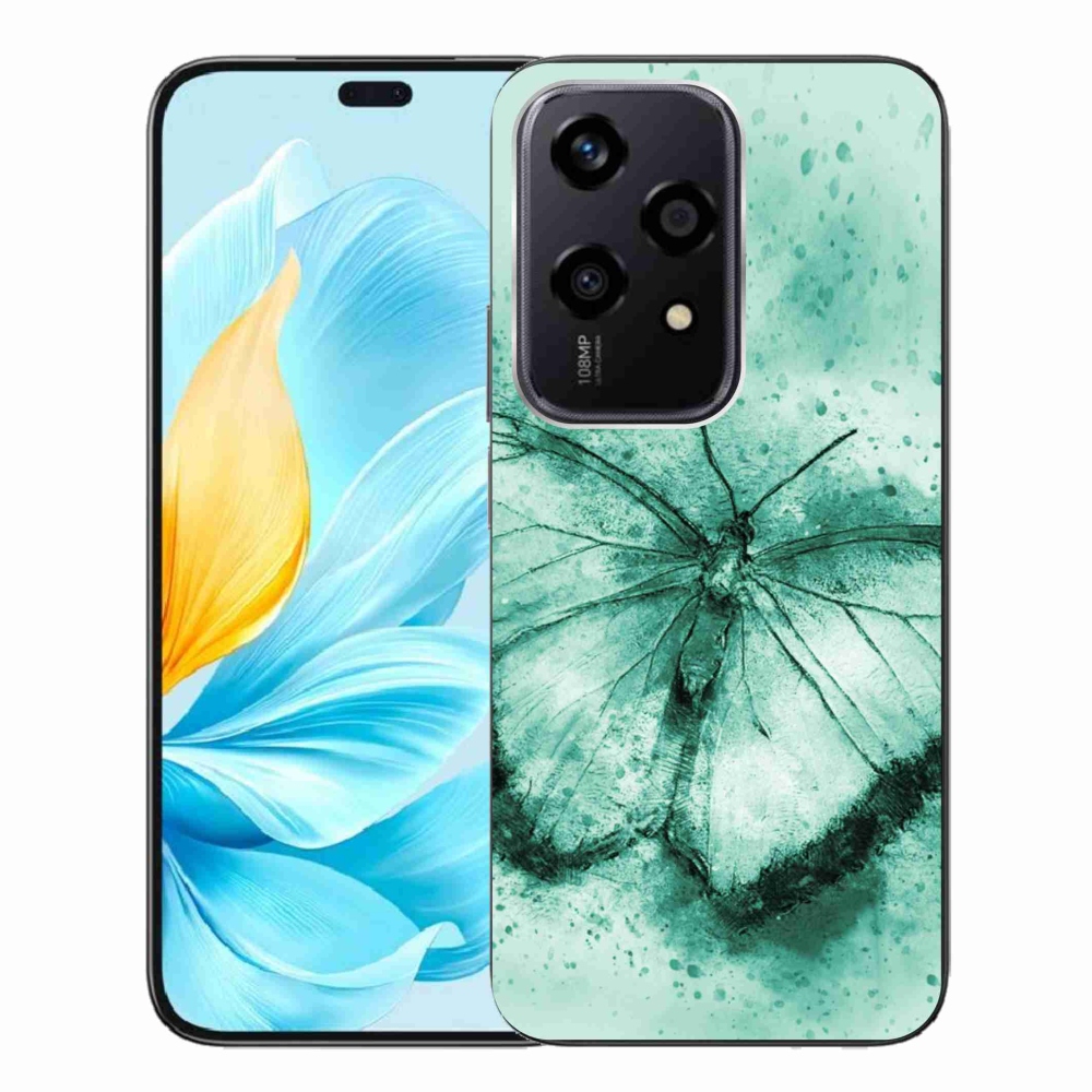 Gelový obal mmCase na Honor 200 Lite 5G - zelený motýl