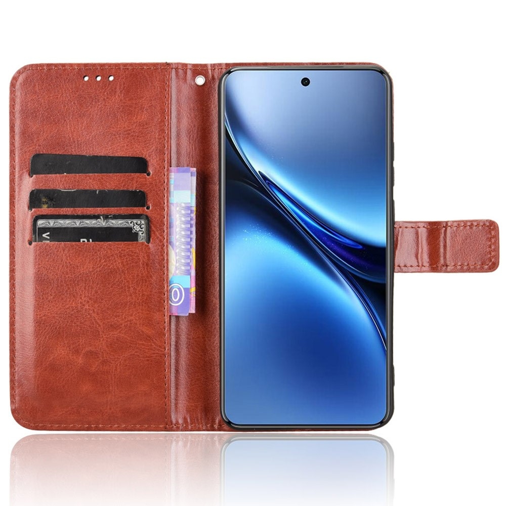 Crazy knížkové pouzdro na Vivo X200 Pro 5G - hnědé