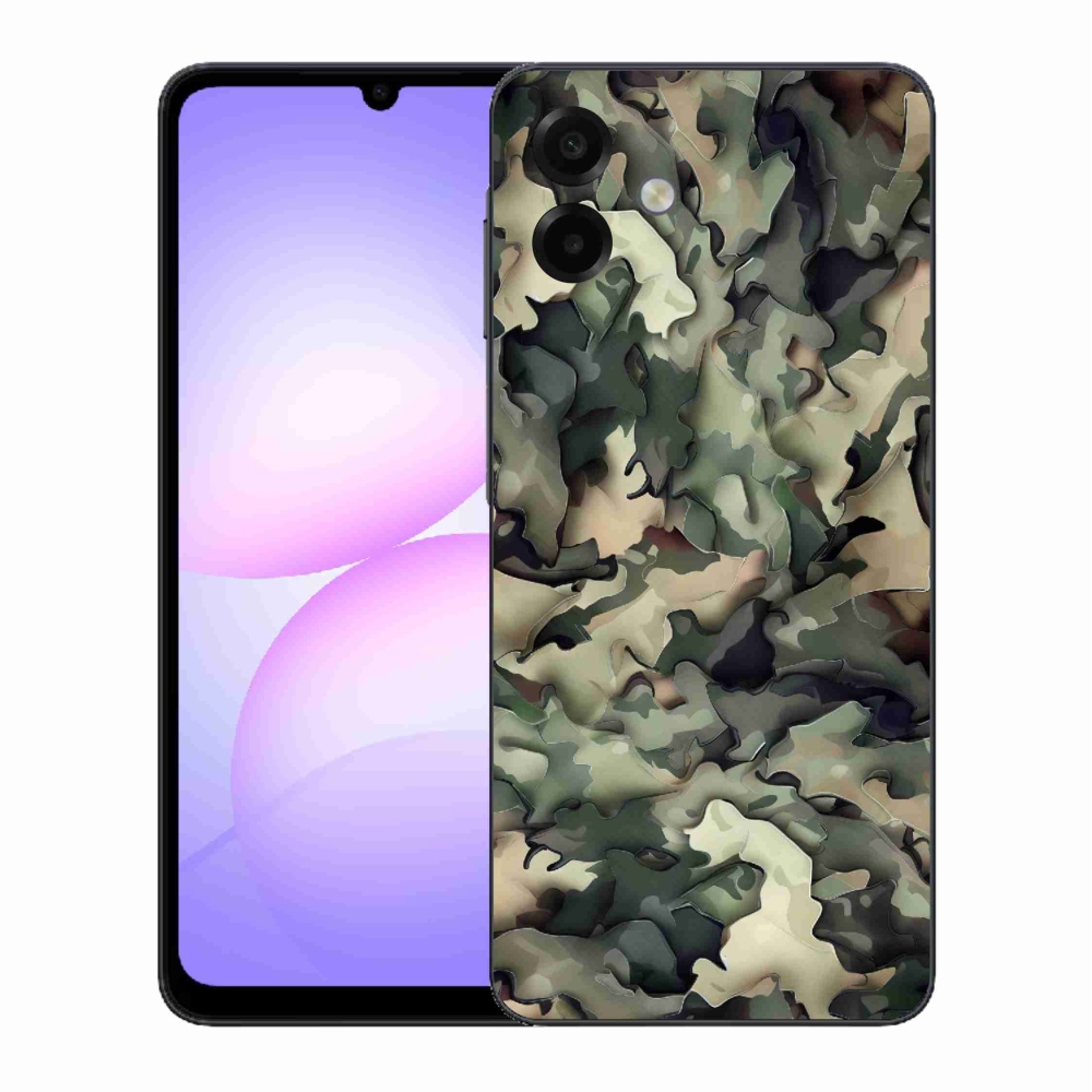 Gelový kryt mmCase na Samsung Galaxy A07 4G - maskáčový vzor 9
