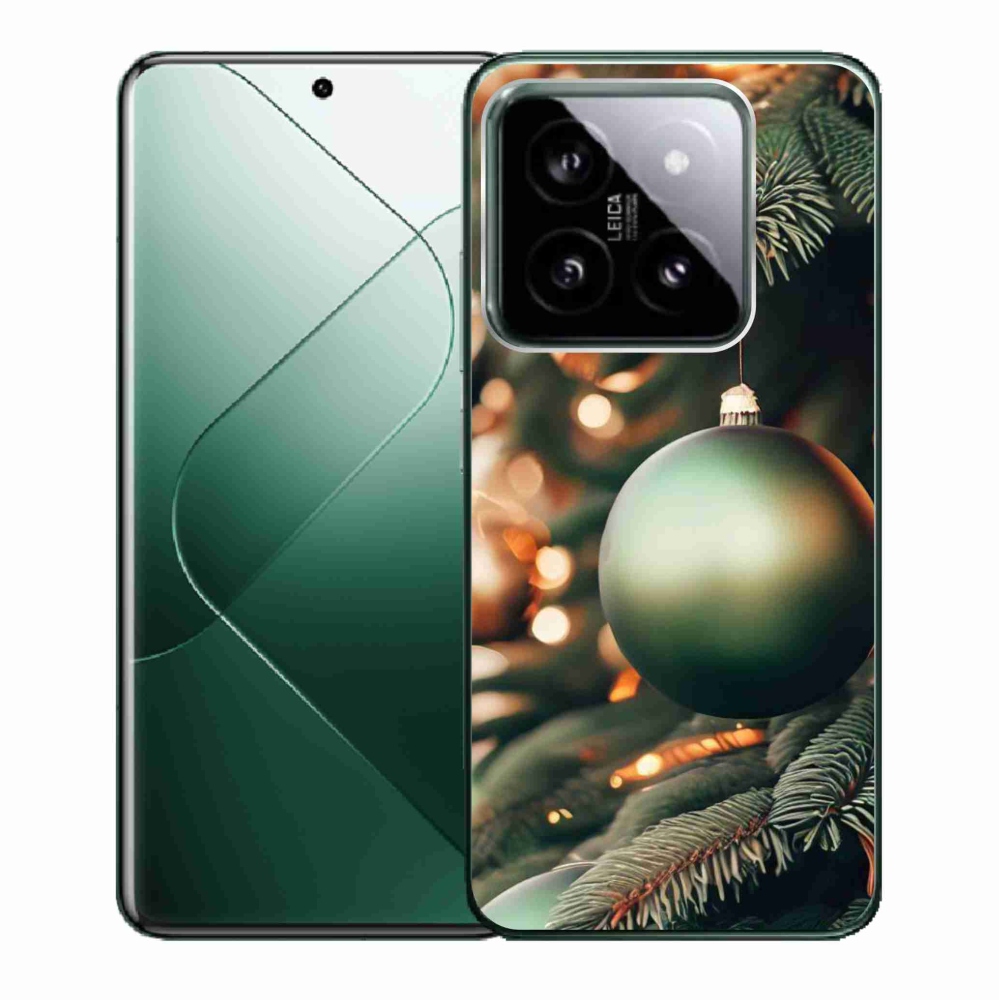 Gelový kryt mmCase na Xiaomi 14 - vánoční ozdoby 1