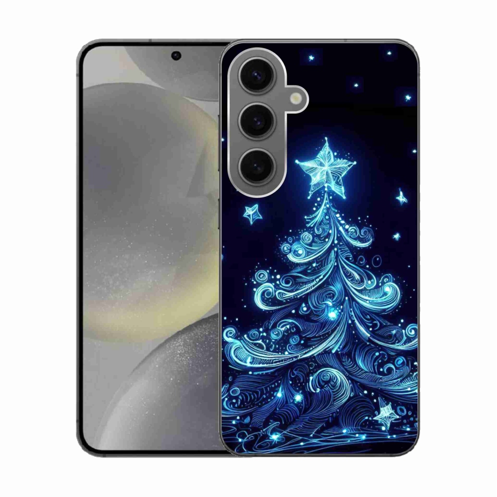 Gelový kryt mmCase na Samsung Galaxy S24 - neonový vánoční stromek 4