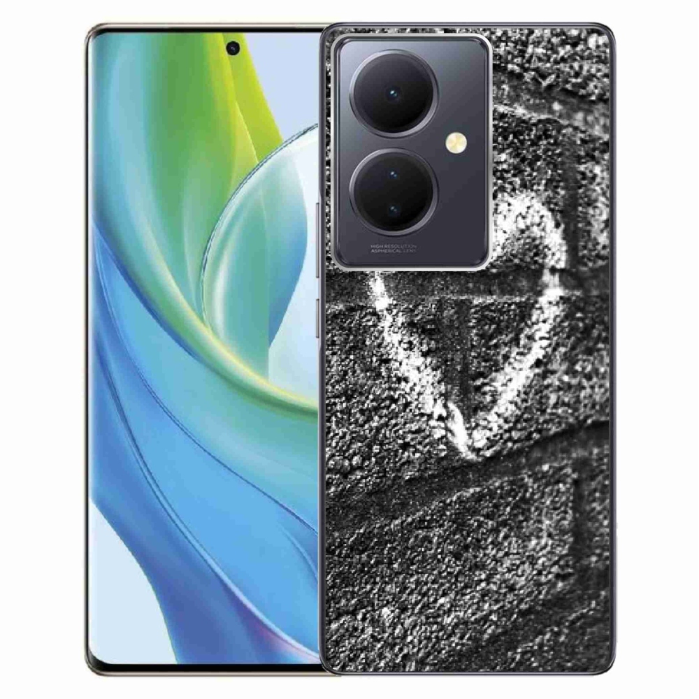 Gelový kryt mmCase na Vivo V29 Lite 5G - srdce na zdi