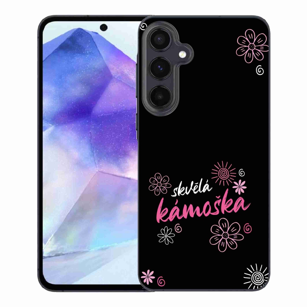 Gelový kryt mmCase na Samsung Galaxy A55 5G - skvělá kámoška černé pozadí