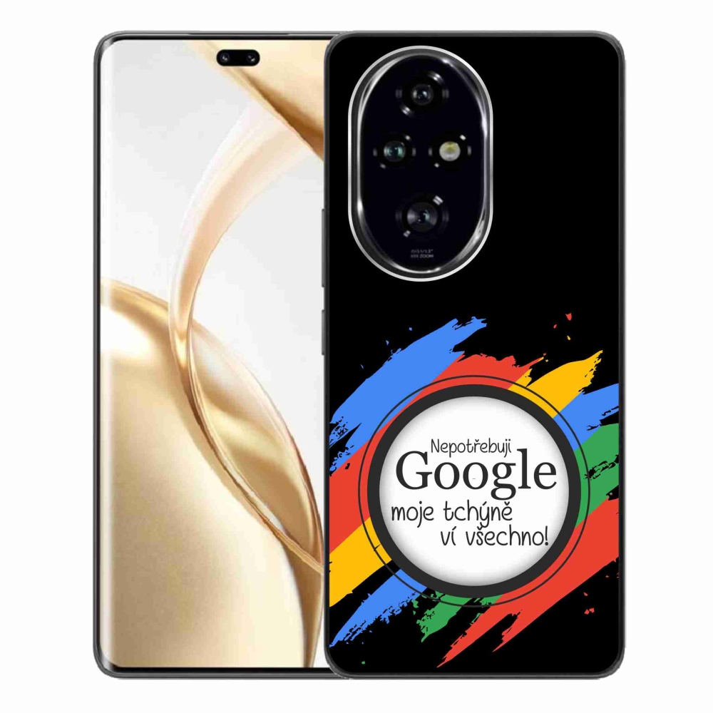 Gelový kryt mmCase na Honor 200 Pro 5G - tchýně ví všechno černé pozadí