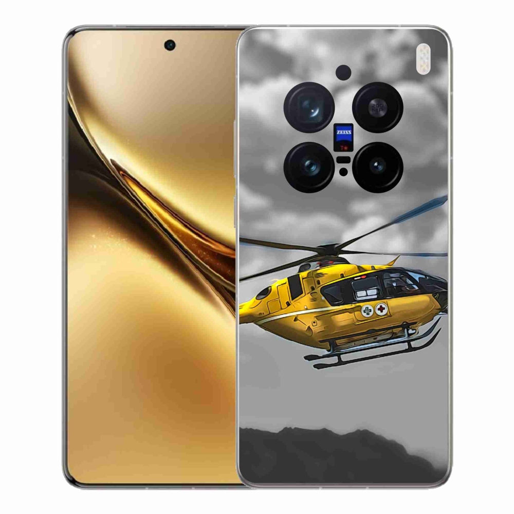 Gelový kryt mmCase na Vivo X200 Pro 5G - žlutá helikoptéra
