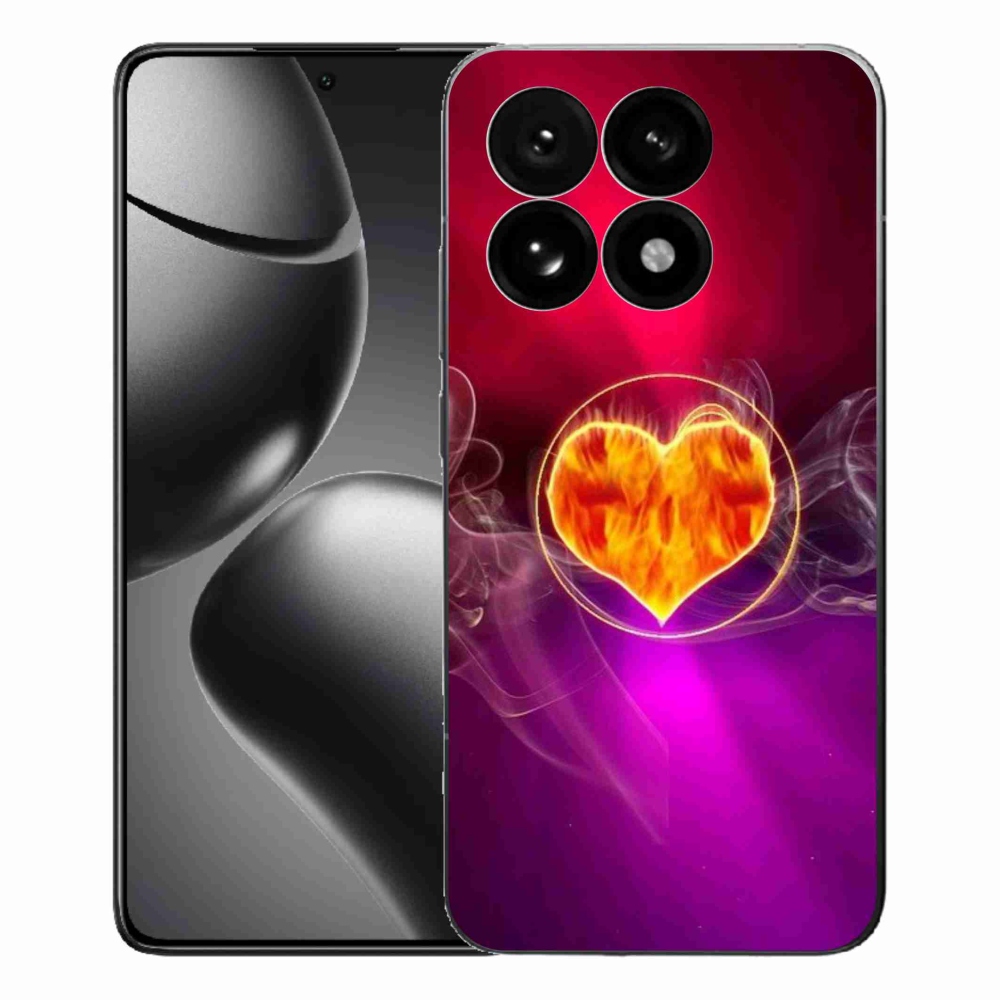 Gelový kryt mmCase na Xiaomi 15T - ohnivé srdce