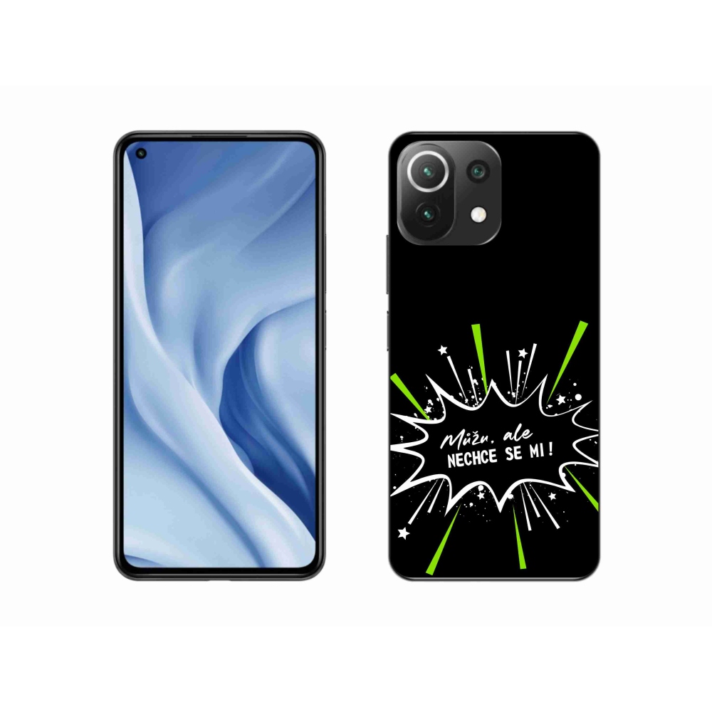 Gelový kryt mmCase na Xiaomi 11 Lite 5G NE - vtipný text 11 černé pozadí
