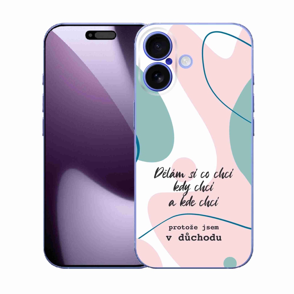 Gelový kryt mmCase na iPhone 17 - vtipný text 10 bílé pozadí