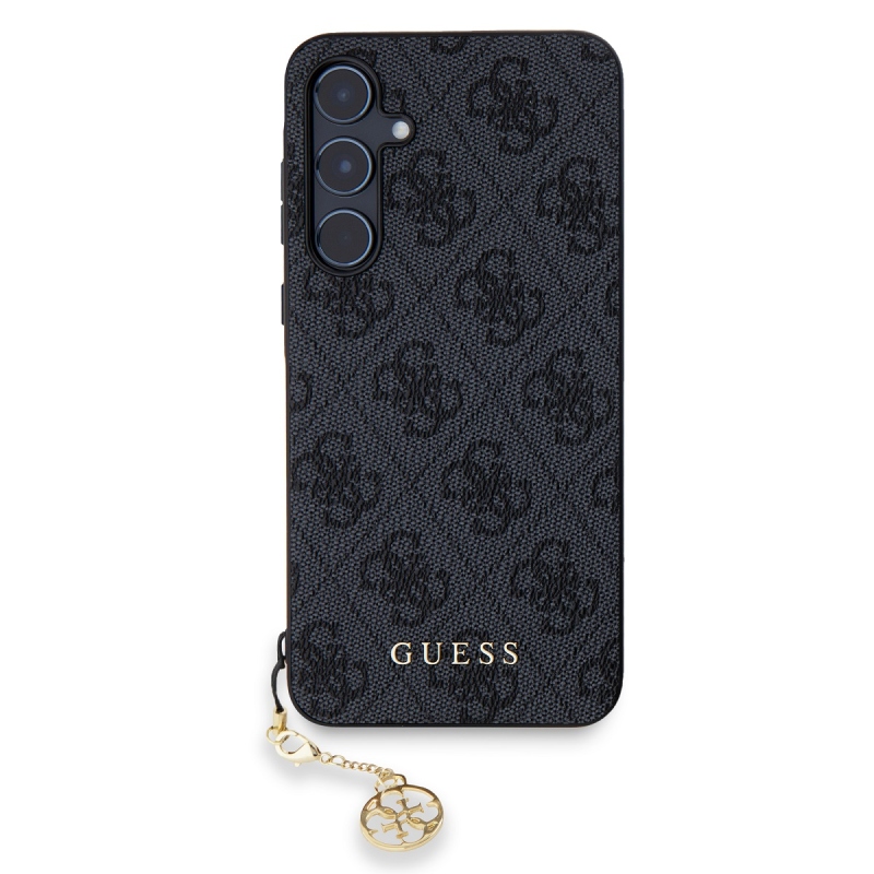 Guess 4G Charm Zadní Kryt pro Samsung Galaxy A55 5G Grey