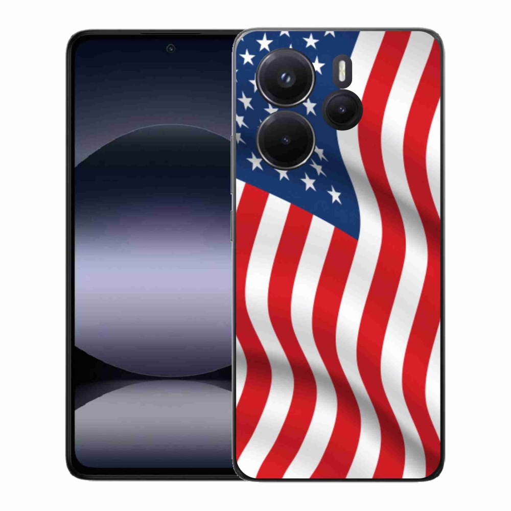 Gelový kryt mmCase na Xiaomi Redmi Note 14 - USA vlajka