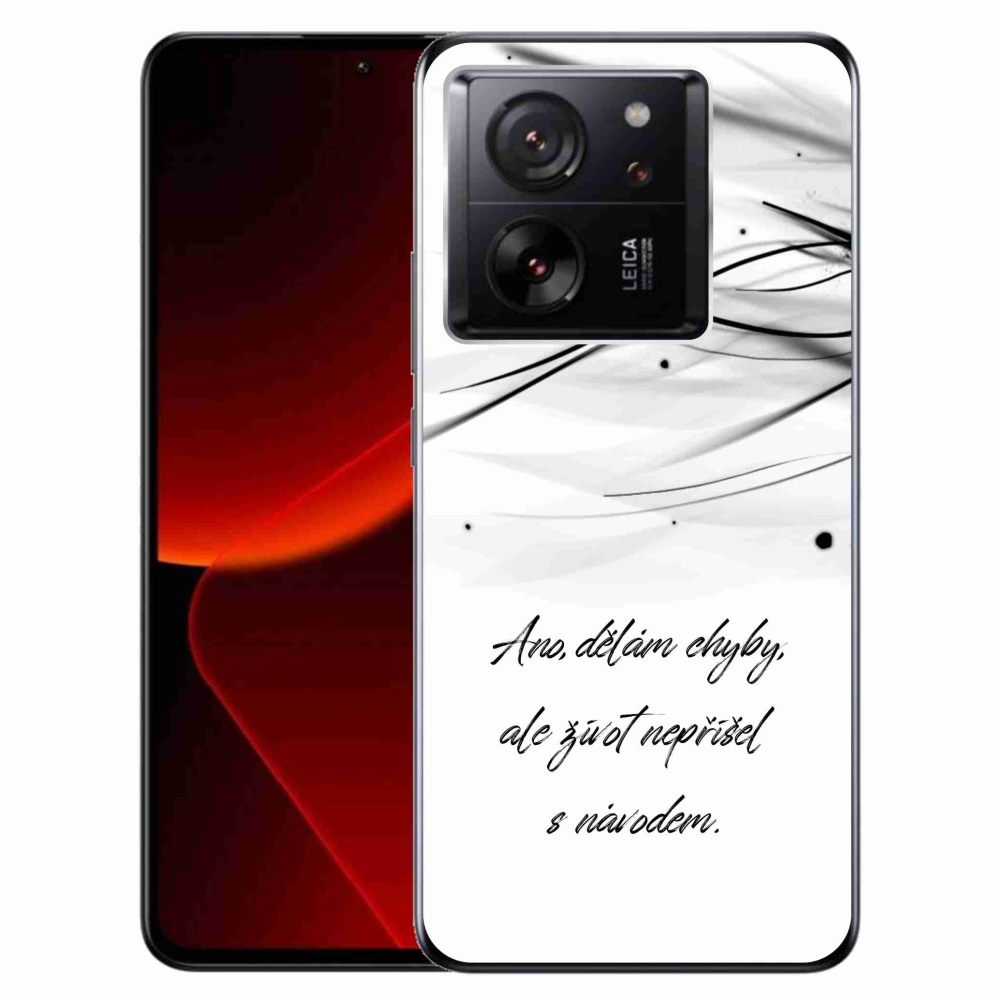 Gelový kryt mmCase na Xiaomi 13T/13T Pro - citát bílé pozadí