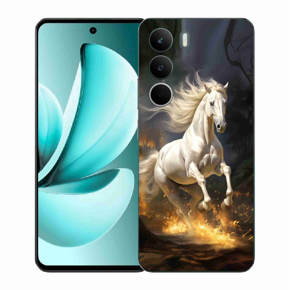 Gelový kryt mmCase na Realme C71 - bílý kůň 2
