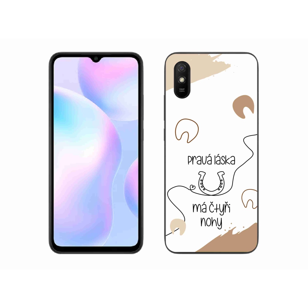 Gelový kryt mmCase na Xiaomi Redmi 9AT - koňský motiv bílé pozadí