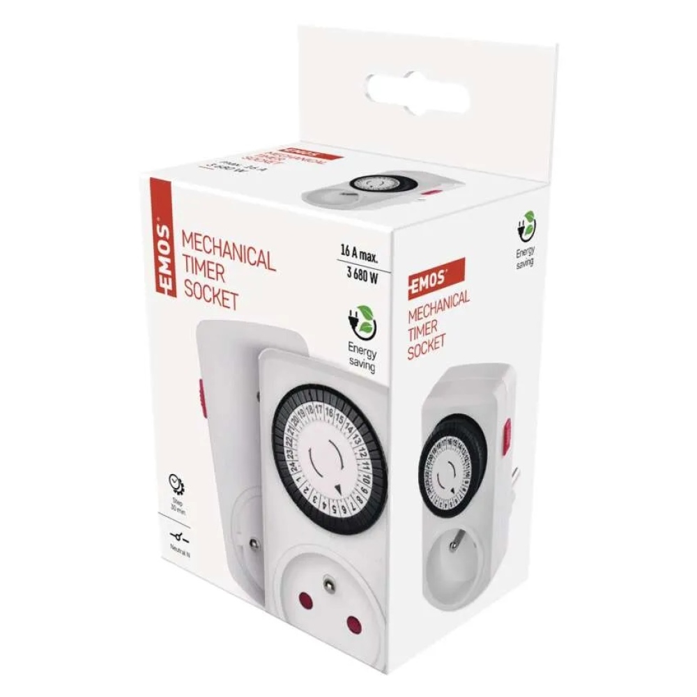Časovač – mechanická spínací zásuvka 15FD/3A