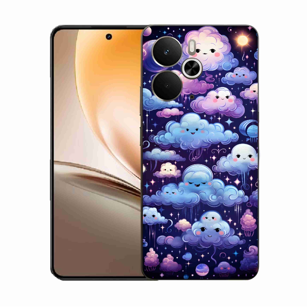 Gelový kryt mmCase na Realme 14 5G - mráčky