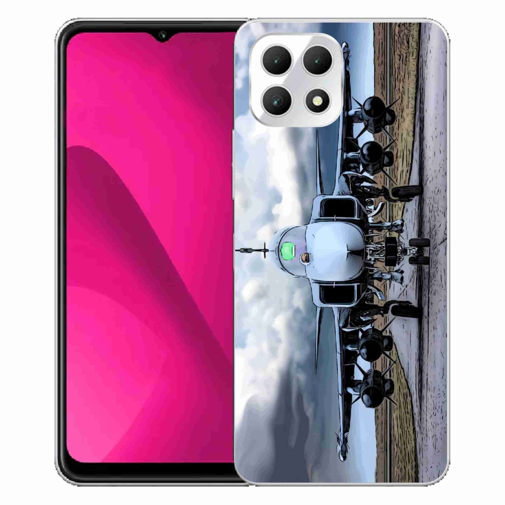 Gelový kryt mmCase na T-Mobile T Phone 2 - vojenské letadlo