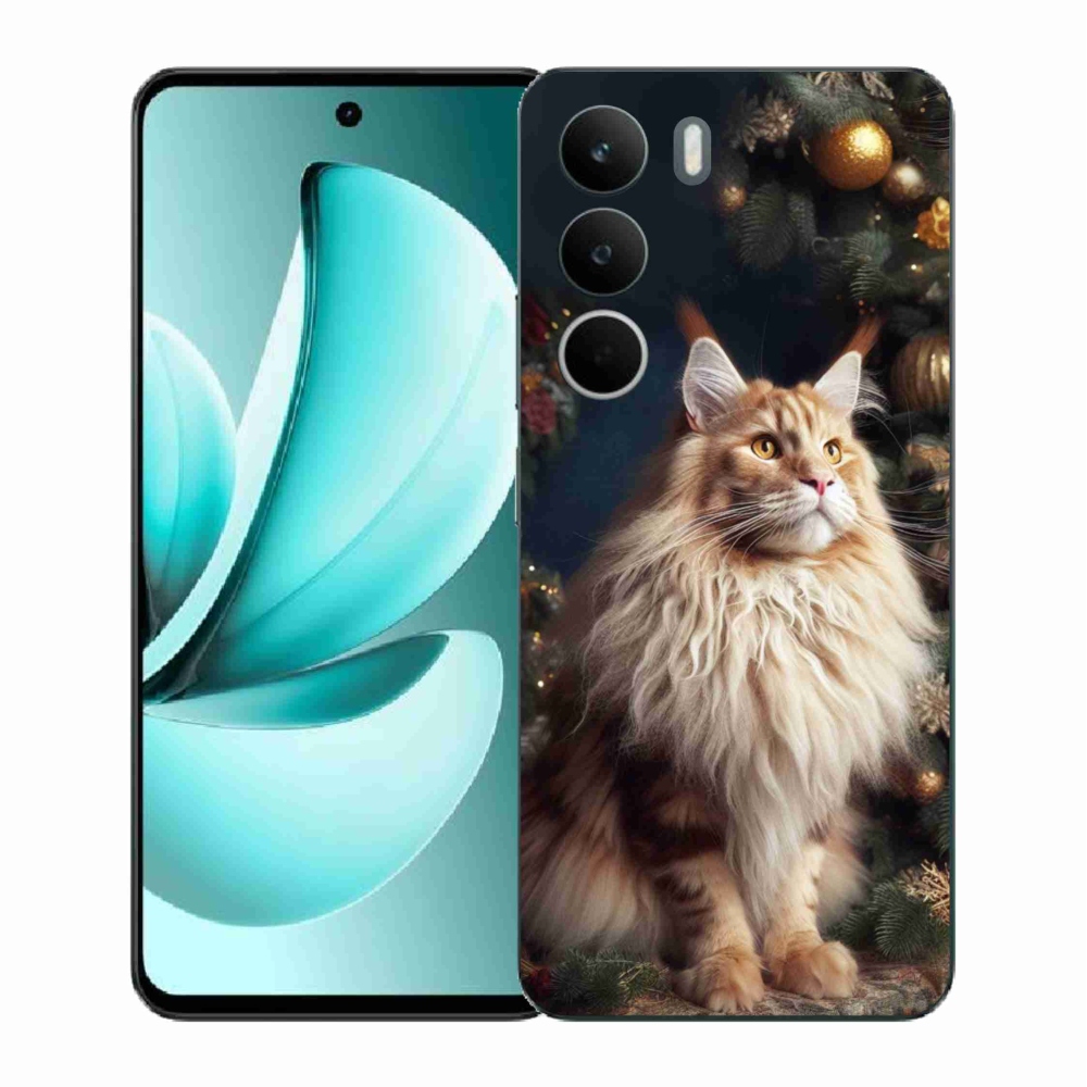 Gelový kryt mmCase na Realme C71 - kočka u stromku