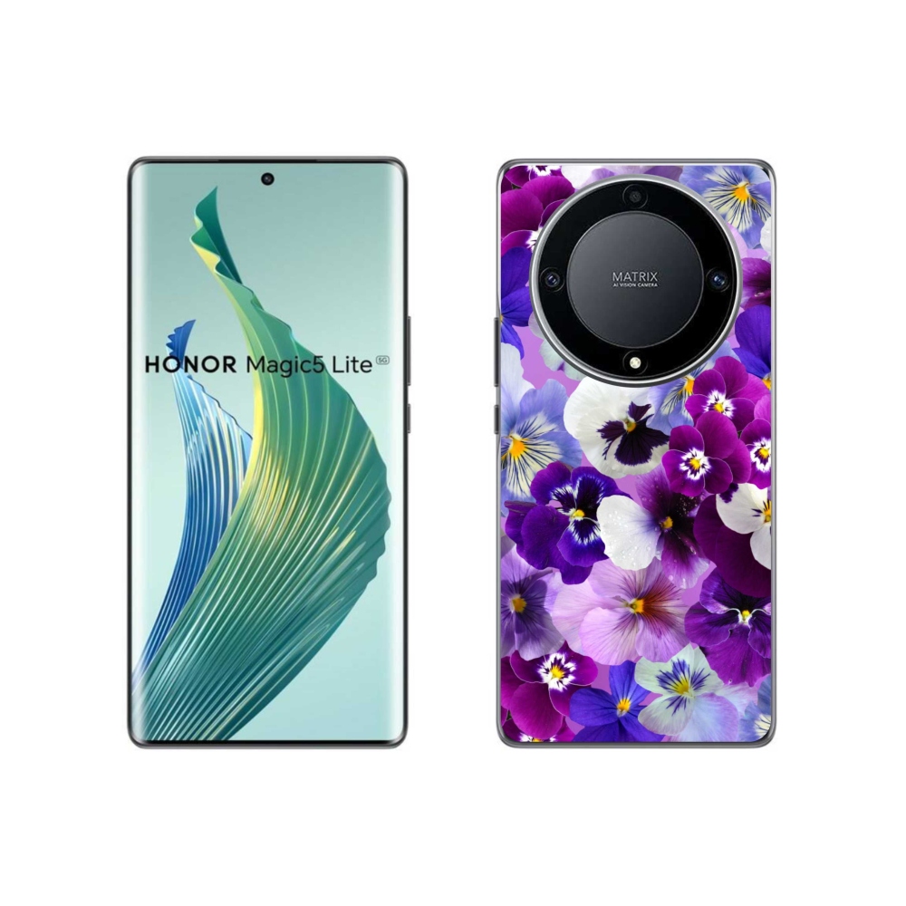 Gelový kryt mmCase na Honor Magic 5 Lite 5G - květiny 9