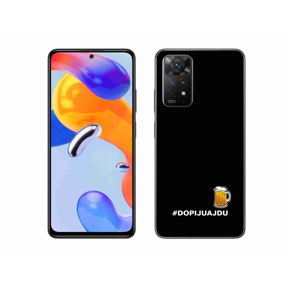 Gelový kryt mmCase na Xiaomi Redmi Note 11 Pro 4G/5G - pivní motiv 1 černé pozadí