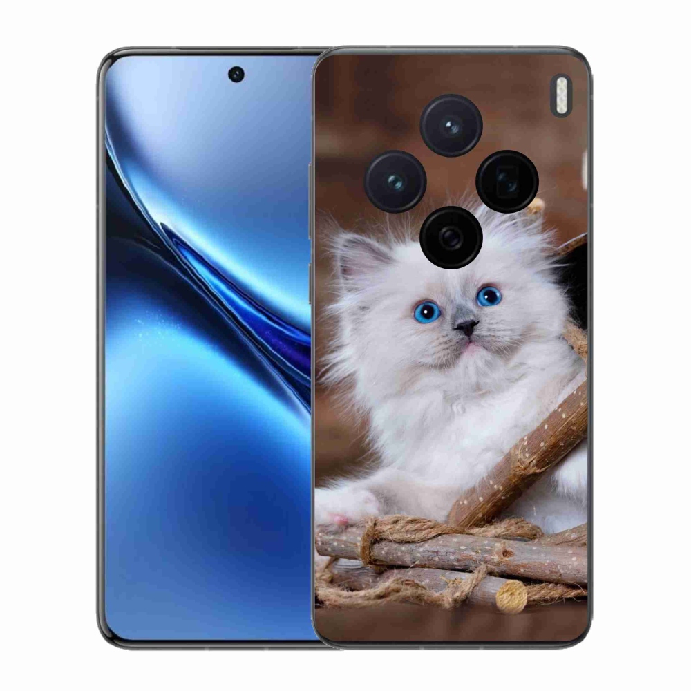 Gelový kryt mmCase na Vivo X200 5G - bílé kotě