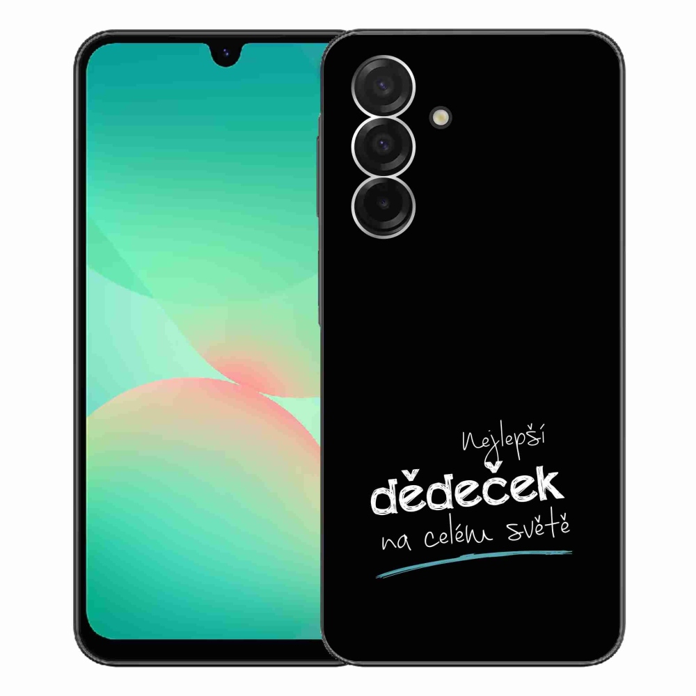 Gelový kryt mmCase na Samsung Galaxy A26 5G - nejlepší dědeček 3 černé pozadí