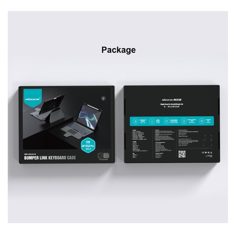 Nillkin Bumper Link Keyboard Case (Backlit Version) pro iPad 10.2 2019/2020/2021 Black