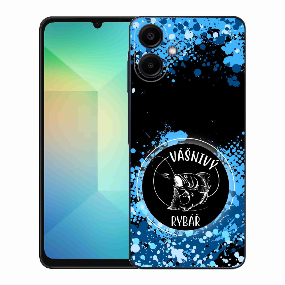 Gelový kryt mmCase na Samsung Galaxy A06 4G - vášnivý rybář černé pozadí