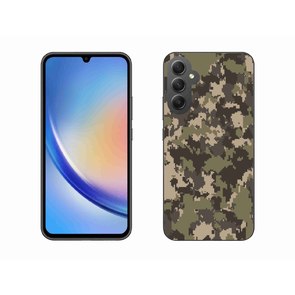 Gelový kryt mmCase na Samsung Galaxy A34 5G - maskáčový vzor 12