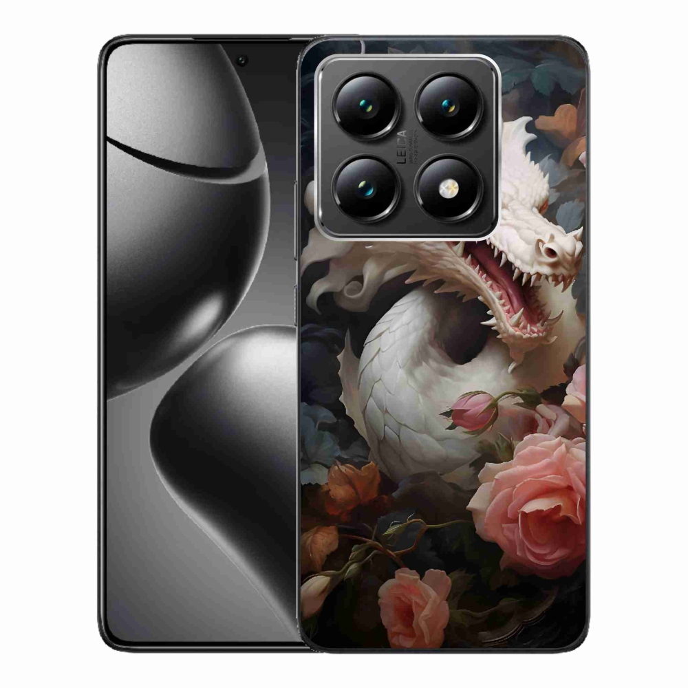Gelový kryt mmCase na Xiaomi 14T - bílý drak